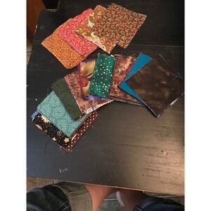 Assorted Cotton Fabric Remnants Patchwork Quilting Charm Squares Multi Pattern